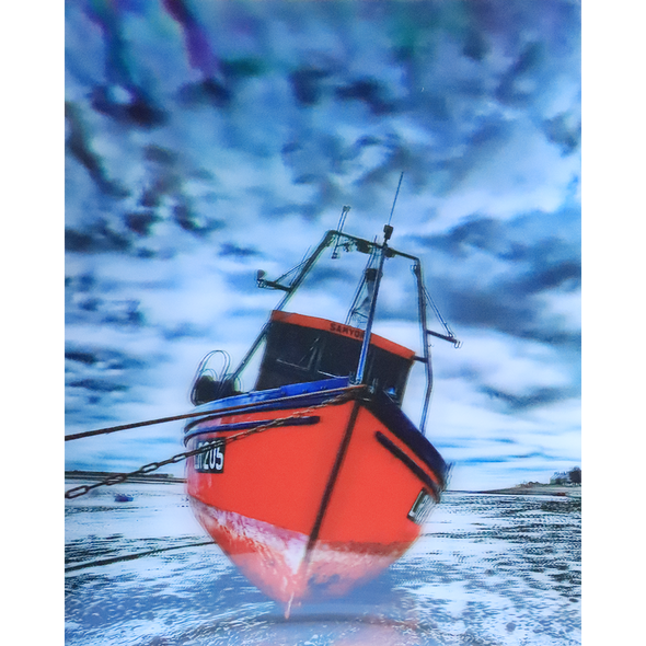 Red Boat - 3D Lenticular Poster - 12x16 Print - New