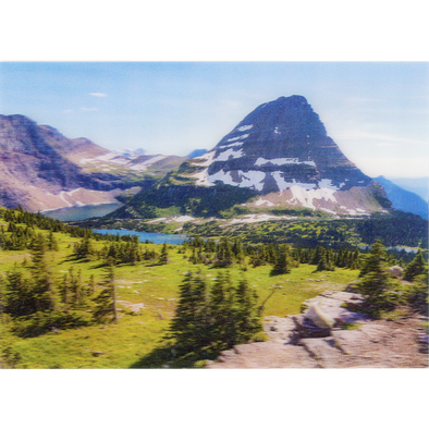 Glacier National Park - Logan Pass  - 3D Lenticular Postcard Greeting Card - NEW
