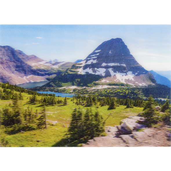 Glacier National Park - Logan Pass  - 3D Lenticular Postcard Greeting Card - NEW