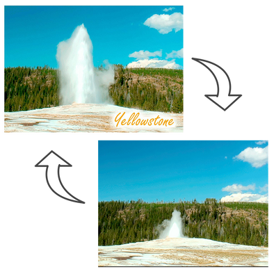 Old Faithful erupting, Yellowstone - 2 Image - 3D Magnet for Refrigerator, Whiteboard, Locker