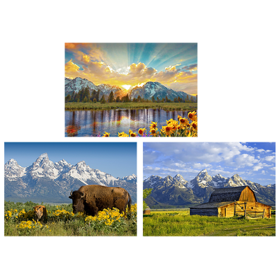 3 - Grand Teton Range - 3D Lenticular Postcards  Greeting Cards - NEW