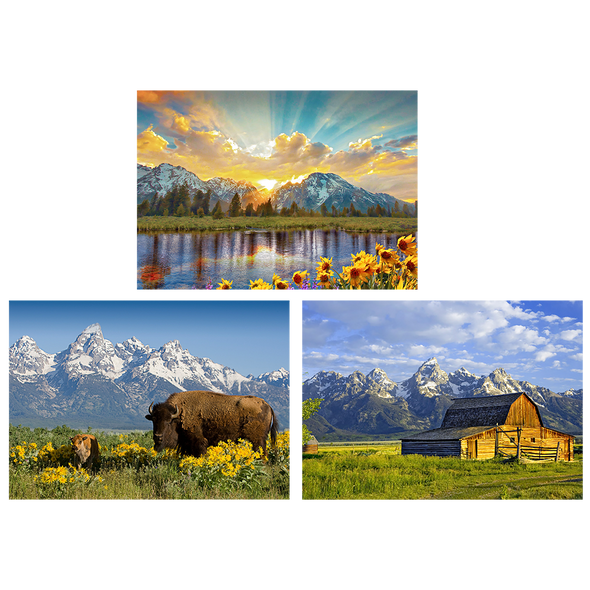 3 - Grand Teton Range - 3D Lenticular Postcards  Greeting Cards - NEW