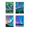 Aurora Borealis  - 4 different 3D Magnets Popular Combo for Savings