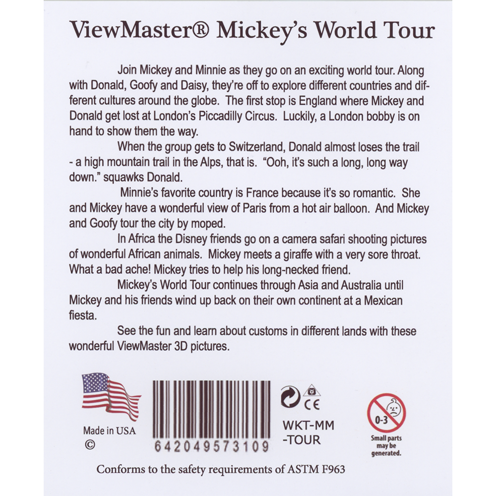 Mickey's World Tour - View Master 3 Reel Set – worldwideslides