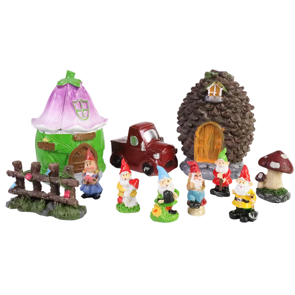 Miniature Fairy Garden - PINECREST Community - 11 piece Set