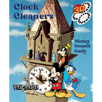 Mickey, Donald, Goofy - Clock Cleaners - View-Master -3 Reels NEW