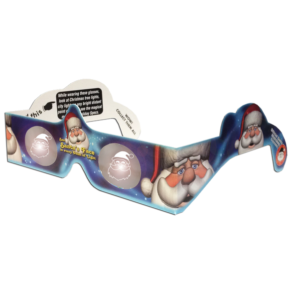 SANTA'S FACE - Individual Christmas Glasses Holiday Eyes® - SANTA'S FACE - 3D Holographic Glasses - NEW