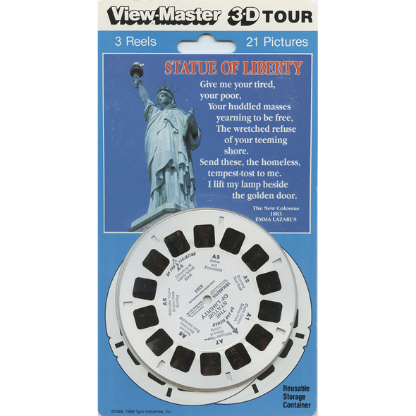 Statue of Liberty - View-Master 3 Reel Set on Card - NEW - 5384