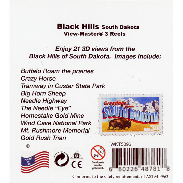 Black Hills of South Dakota - View-Master 3 Reel Set - New