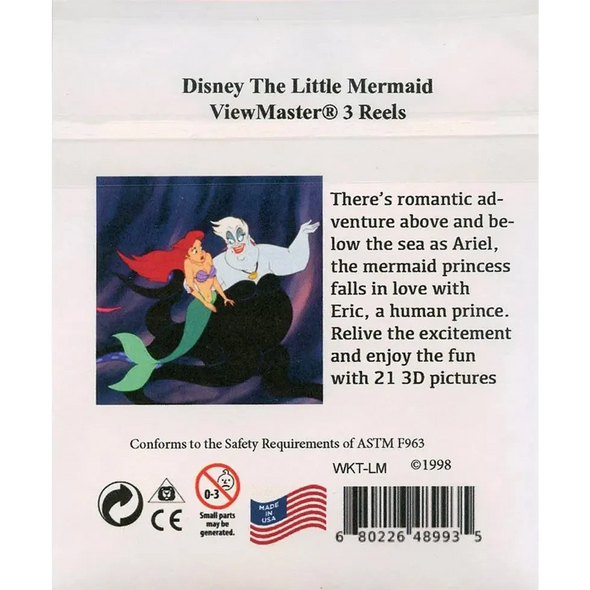 Little Mermaid - Scenes from movie - View Master 3 Reel Set