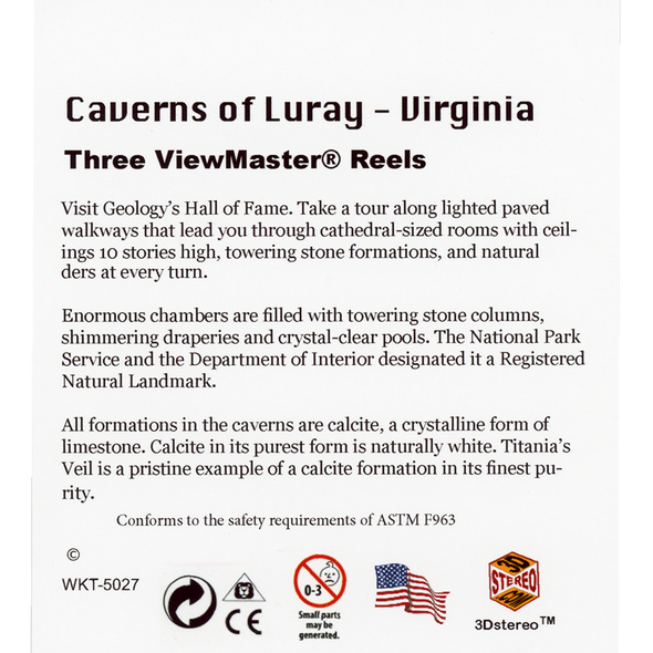 Caverns of Luray  - View-Master 3 Reel set - FKT