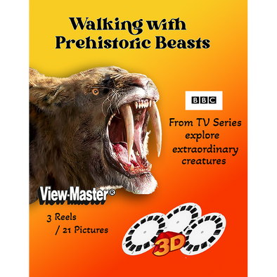 Walking with Prehistoric Beasts - View-Master 3 Reel Set  - vintage