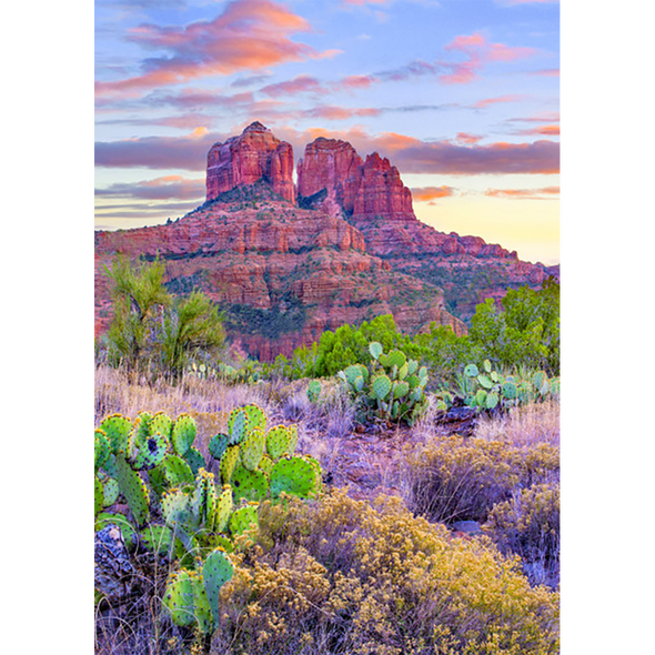 Sedona, AZ: Cathedral Rock - 3D Lenticular Postcard Greeting Card - NEW
