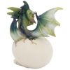 Cute Mythical Baby Dragon Figurine - Hatching with his tail and head out, and wings spreading- NEW