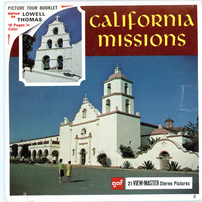 ViewMaster - California Missions - Vintage Classic - 3 Reel Packet - 1960s Views