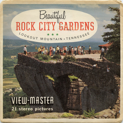 ViewMaster Beautiful Rock City Gardens - Lookout Mountain - A884 - Vintage - 3 Reel Packet - 1960s views