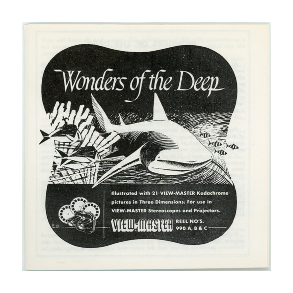 ViewMaster - Wonders on the Deep - Vintage Classic 3 Reel Packet - 1960s Views - B612
