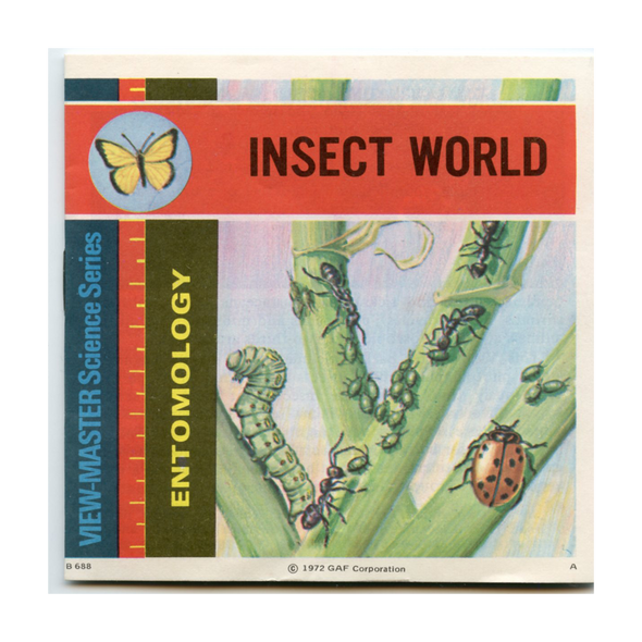 ViewMaster - Insect World - B688 - Vintage 3 Reel Packet - 1970s views