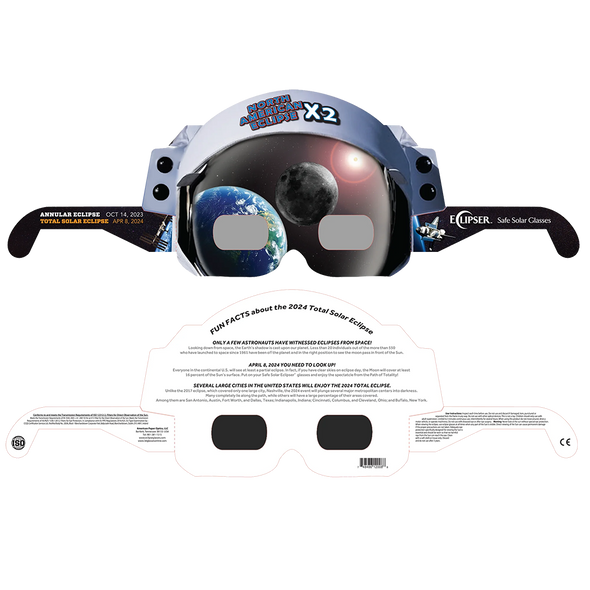 Solar Eclipse Glasses - ISO Certified Safe - Cardboard ('Astro Helmet') - NEW