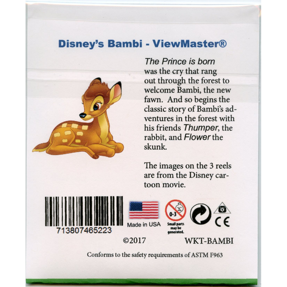 Disney's Bambi - Cartoon - ViewMaster - 3 Reel Set