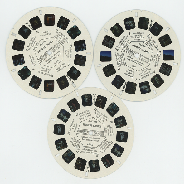 Hearst Castle San Simeon - View-Master 3 Reel Packet - 1960's view - vintage - (BARG-A190-G1A)