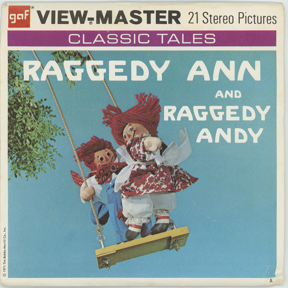 Raggedy Ann and Andy - View-Master 3 Reel Packet - 1970s vintage - (ECO-B406-G3A)