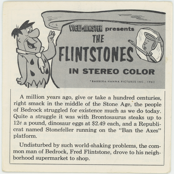 Flintstones - View-Master 3 Reel Packet - 1960's vintage - (BARG-B514-S5)