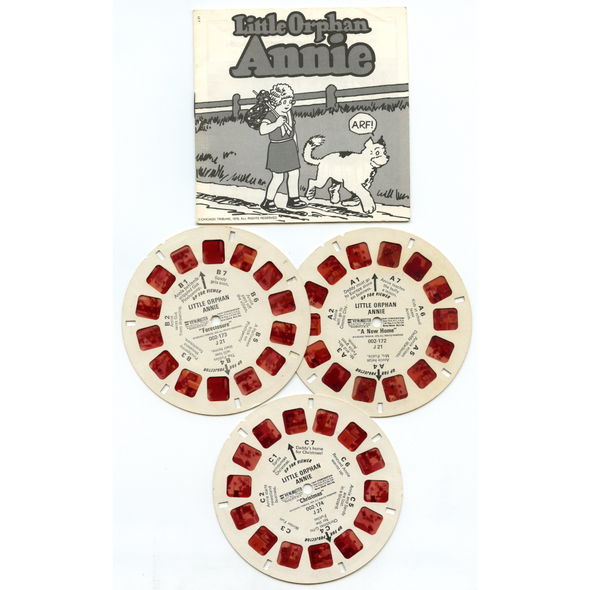 Little Orphan Annie " A new Home" - View-Master 3 Reels Only - vintage - (PNJ-J21-G)