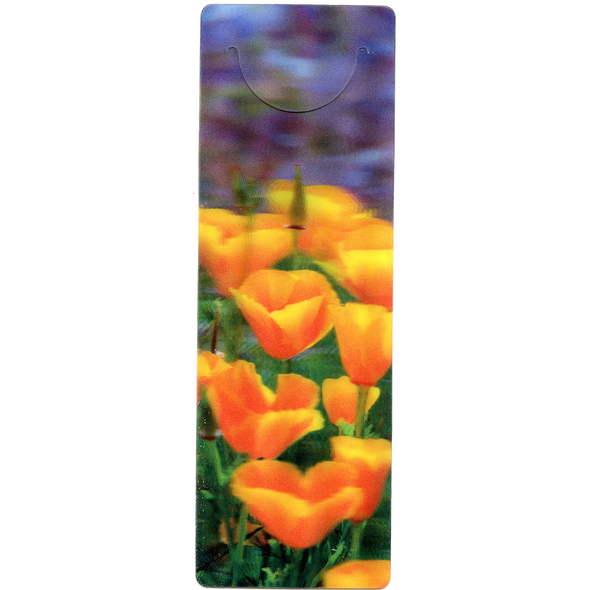 CALIFORNIA POPPIES - 3D Clip-On Lenticular Bookmark