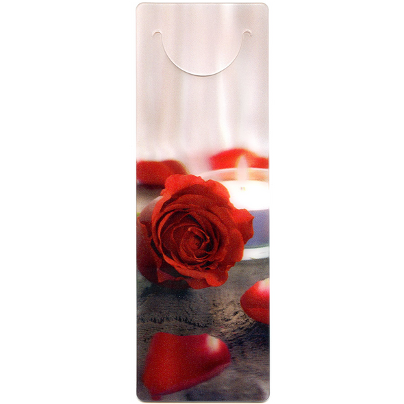 ROSE and CANDLE - 3D Clip-On Lenticular Bookmark