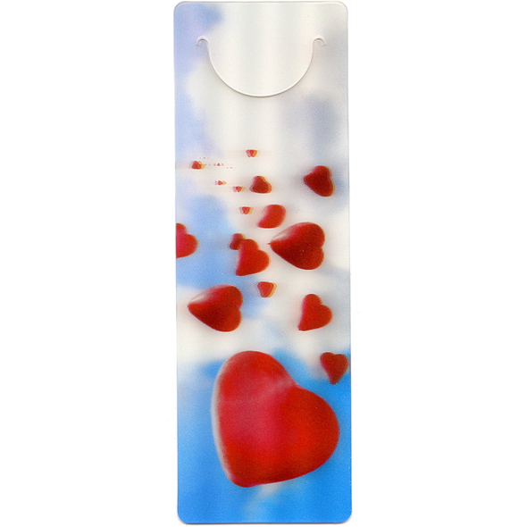 BALLOON HEARTS - 3D Clip-On Lenticular Bookmark