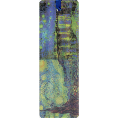 STARRY NIGHT OVER RHONE & STARRY NIGHT - VAN GOGH - 3D Animated Lenticular Bookmark