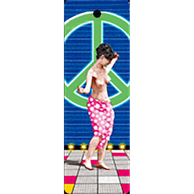 PEACE SIGN, WOMAN DANCER - Animated 3D Lenticular Bookmark