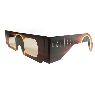Solar Eclipse Glasses - ISO Certified Safe - Cardboard ('Burning Sun') - NEW