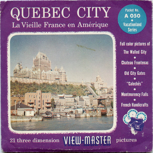 Quebec City - Canada - A050 - Vintage Classic View-Master 3 Reel Packet - 1960s