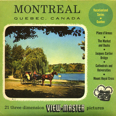 Montreal, Quebec - Canada - Vacationland Series - Vintage Classic View-Master - 3 Reel Packet - 1950s