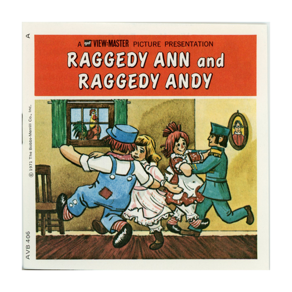 Raggedy Ann and Andy - B406 - Vintage Classic View- Master - 3 Reel Packet - 1970s Views
