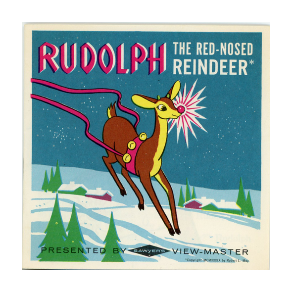 Rudolph - The Red - Nosed Reindeer - B870 - Vintage Classic View-Master - 3 Reel Packet - 1960s Views