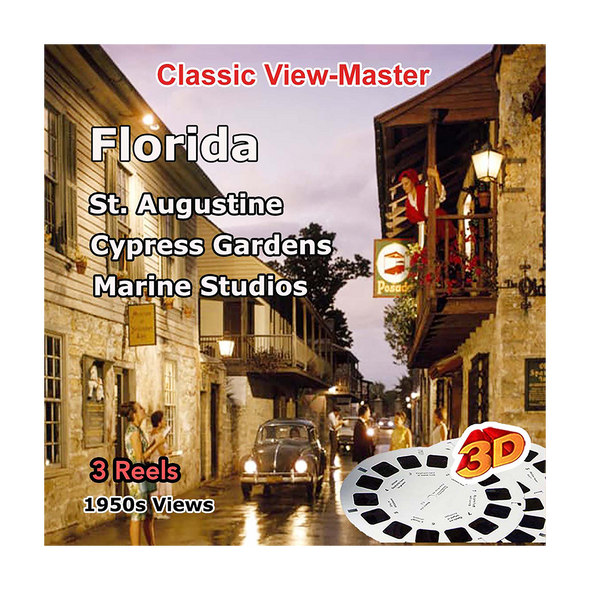 St. Augustine-Cypress Gardens-Marine Studios - Florida - Vintage Classic View-Master - 1950s views