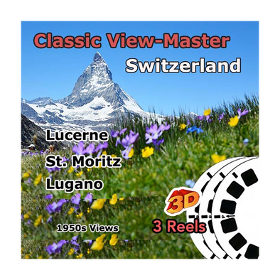 Switzerland - Lucerne, St. Moritz, Lugano - Vintage Classic View-Master - 1950s views