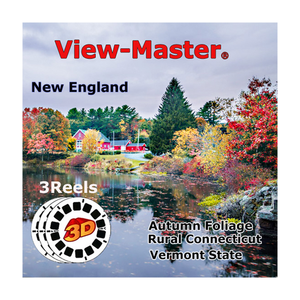 New England - Rural Connecticut, Vermont State, Autumn Foliage - Vintage Classic View-Master - 1950s views