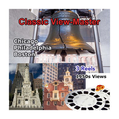 Boston, Philadelphia, Chicago - Vintage Classic View-Master - 1950s views