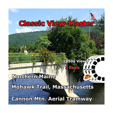 Massachusetts - Maine, Aerial Tramway, Mohawk Trail - Vintage Classic View-Master - 1950s views