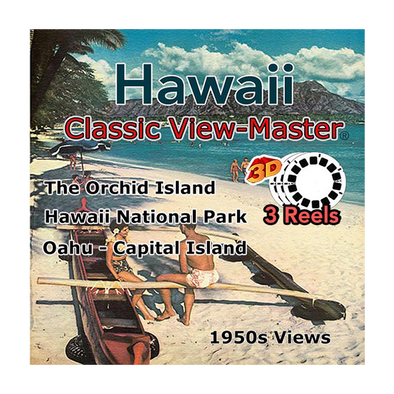 Oahu, The Capital Island - Hawaii, The Orchid Island - Hawaii National Park -  Vintage Classic View-Master - Set of 3 Reels - 1950s views