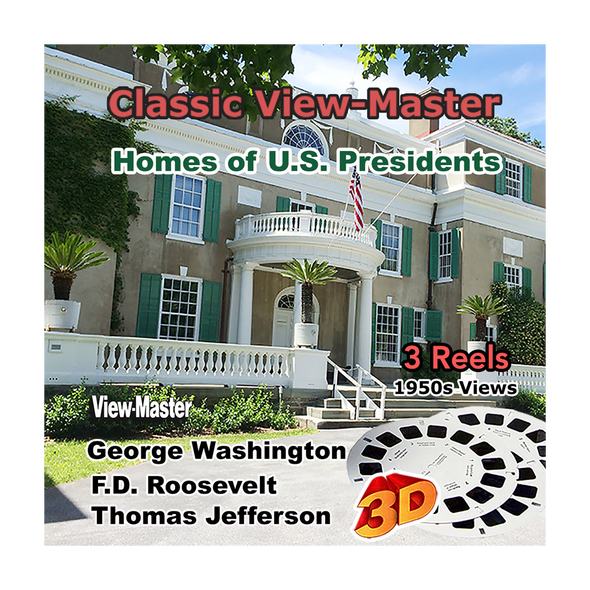 Homes of U.S. Presidents. - Vintage Classic View-Master - 1950s views