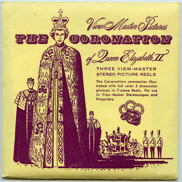 Coronation of Queen Elizabeth II - Vintage View-Master 3 Reel Packet - 1950s Views
