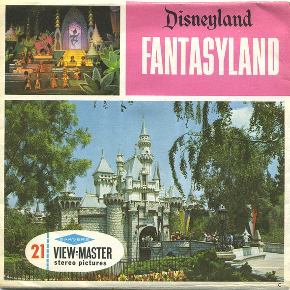 ViewMaster - Fantasyland - Disneyland - A178 - Vintage - 3 Reel Packet - 1960s views