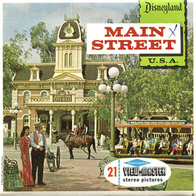 ViewMaster - Main Street USA - Disneyland - Vintage - 3 Reel Packet - 1960s views - A175