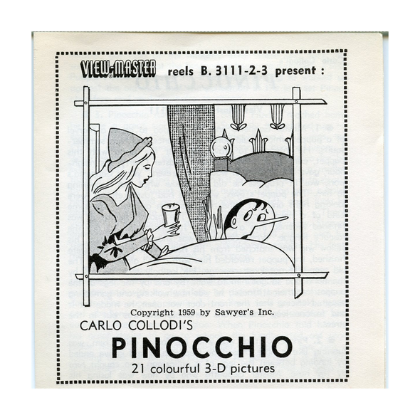 Pinocchio - B311 - Vintage View-master - 3 Reel Packet - 1950's view