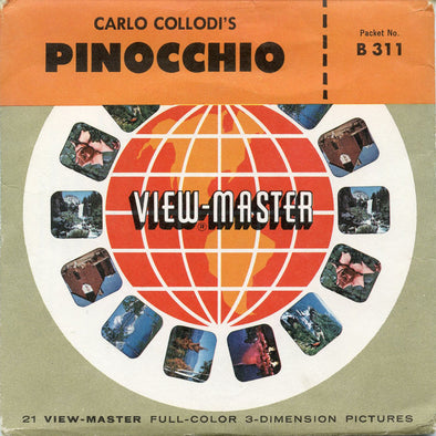 Pinocchio - B311 - Vintage View-master - 3 Reel Packet - 1950's view